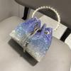 Handle Rhinestones Evening Clutch Bag Purses and Handbag Luxury Designer Shoulder Bags Shiny Crystal Clutch Purse Bucket Bag