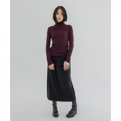 Modal Waistband Long Skirt Newfs9100