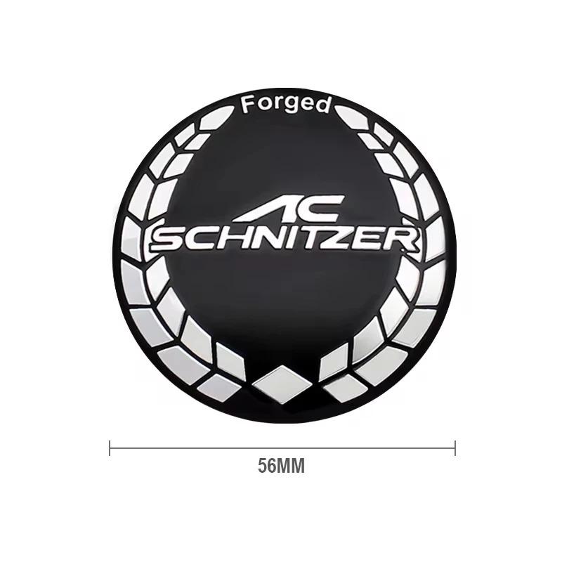 4Pcs 56mm 60mm Car Wheel Center Hub Caps Badge Rim Cover Sticker For AC SCHNITZG30 E36 E46 F10 F11 F20 F30 G68 Accessories