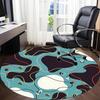 1pc Abstract Shapes Office Round Area Rug, Indoor Mat Suitable For Office, Under Office Chairs Bedroom Living Room Home Decor, Room Deco 056
