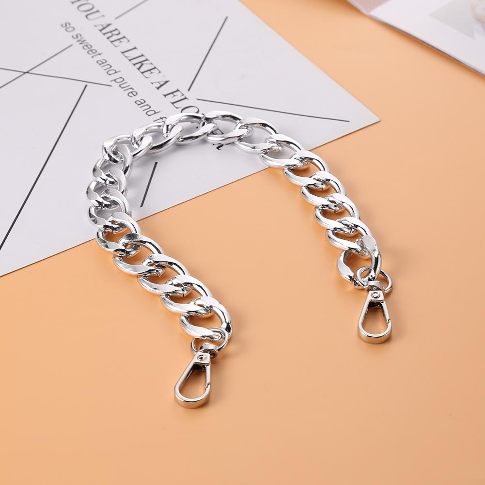 40cm Punk Metal Thick Chain Bag Shoulder Strap DIY Handbag Handles (Silver) ?