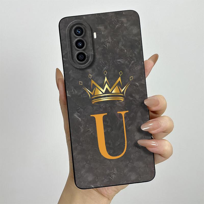 For Huawei Nova Y70 Case Huawei nova y71 nova y70 plus Phone Case Fashion Crown Letters Matte Anti Drop Soft Protective Cover