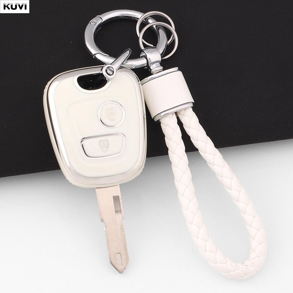 2 Button Tpu Car Remote Key Case Cover Shell Fob Keychain For Peugeot 107 206 207 307 For Citroen C1 C2 C3 C4 For Toyota Aygo