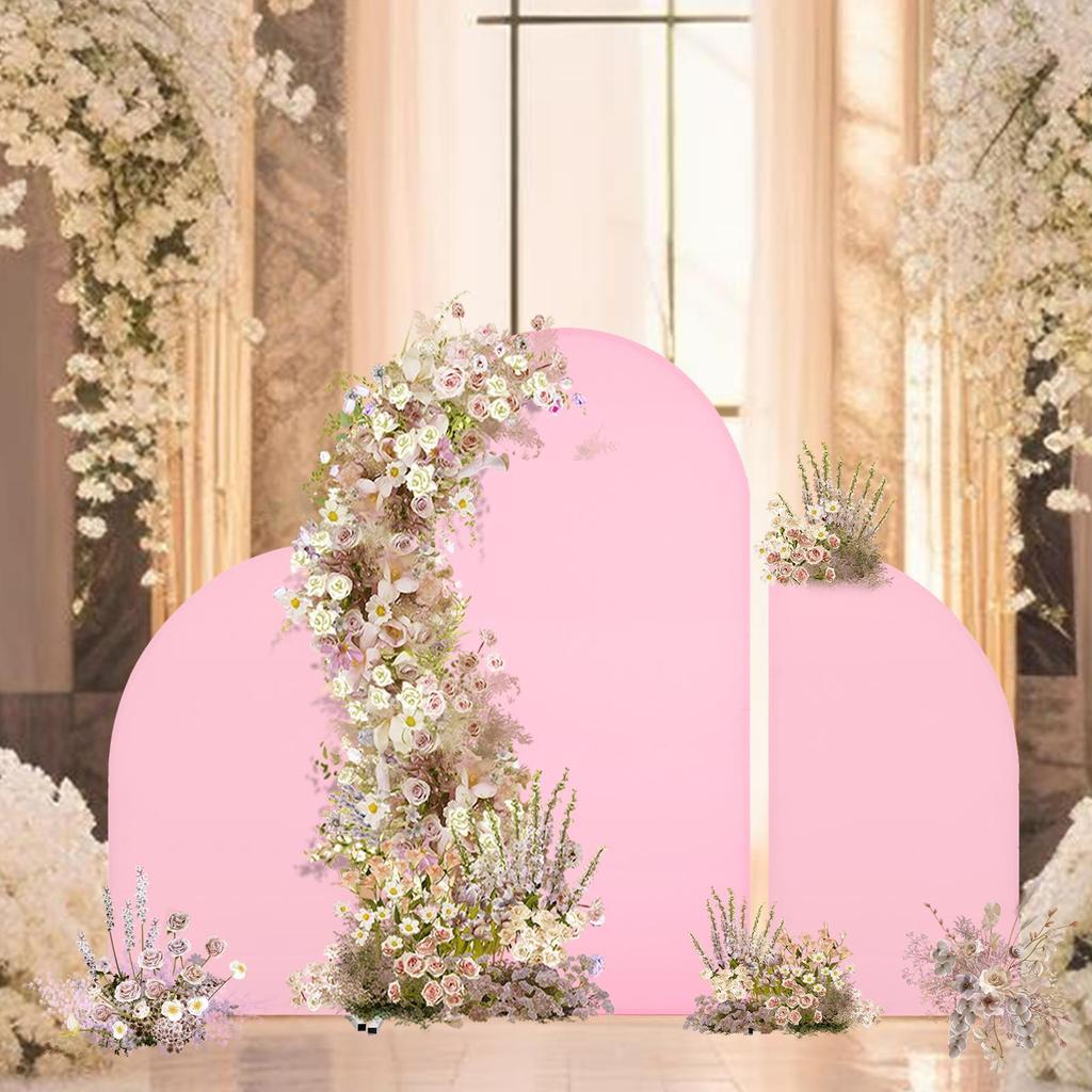 3x Arch Backdrop Covers Ceremony Baby Shower Arch Frame Backdrop Covers