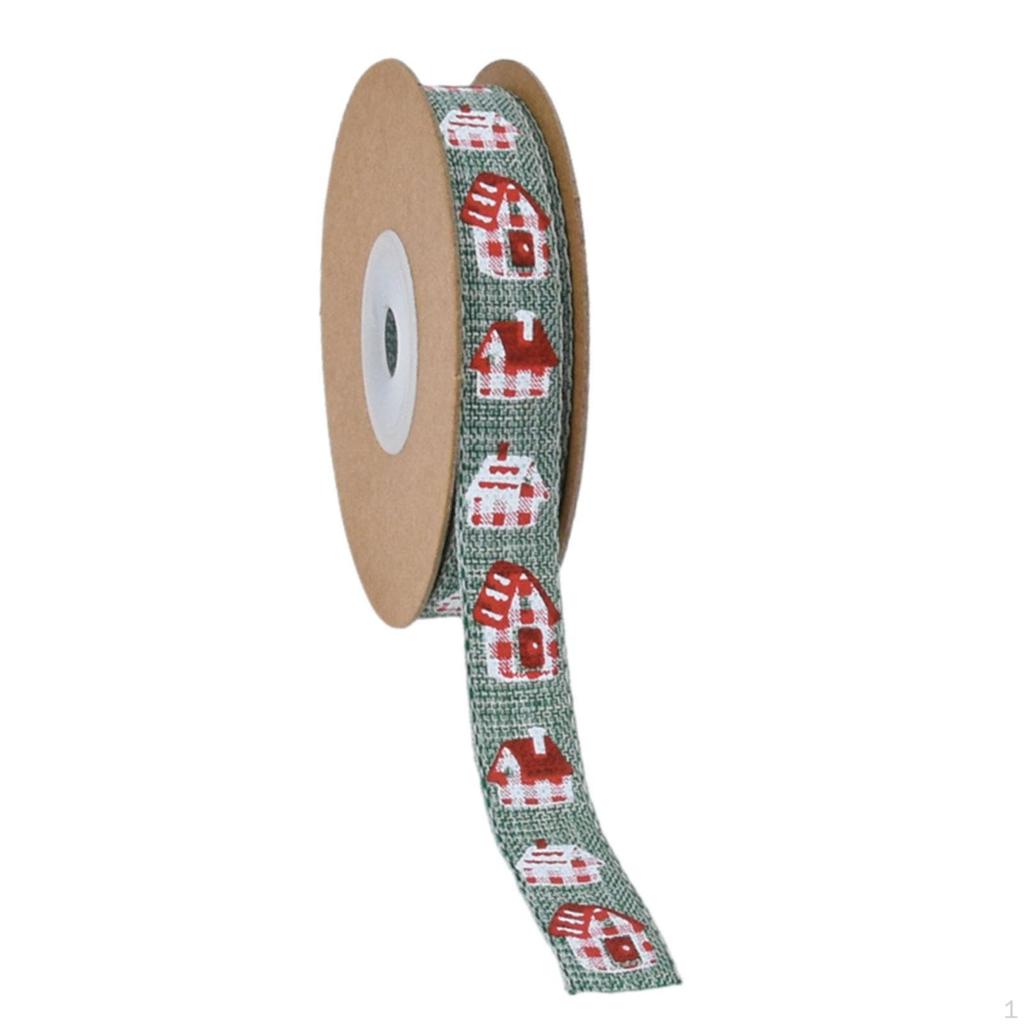 8 Yard Christmas Ribbon DIY Classic Width 1.5cm Portable Xmas Decor Gift Wrapping for