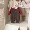 Winter Baby Two-Piece Set: Cute Newborn Girl Romper & Stylish Outwear