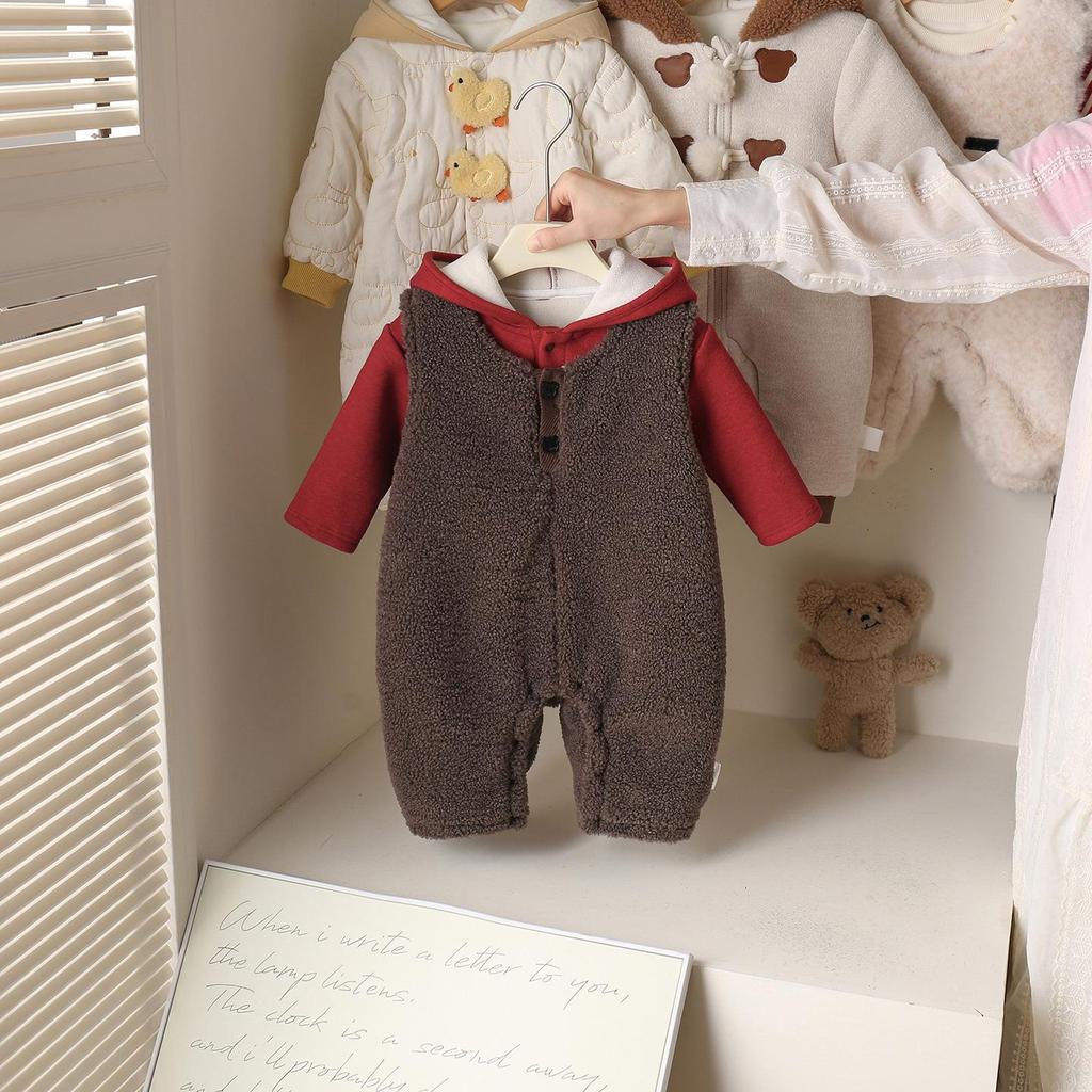 Winter Baby Two-Piece Set: Cute Newborn Girl Romper & Stylish Outwear