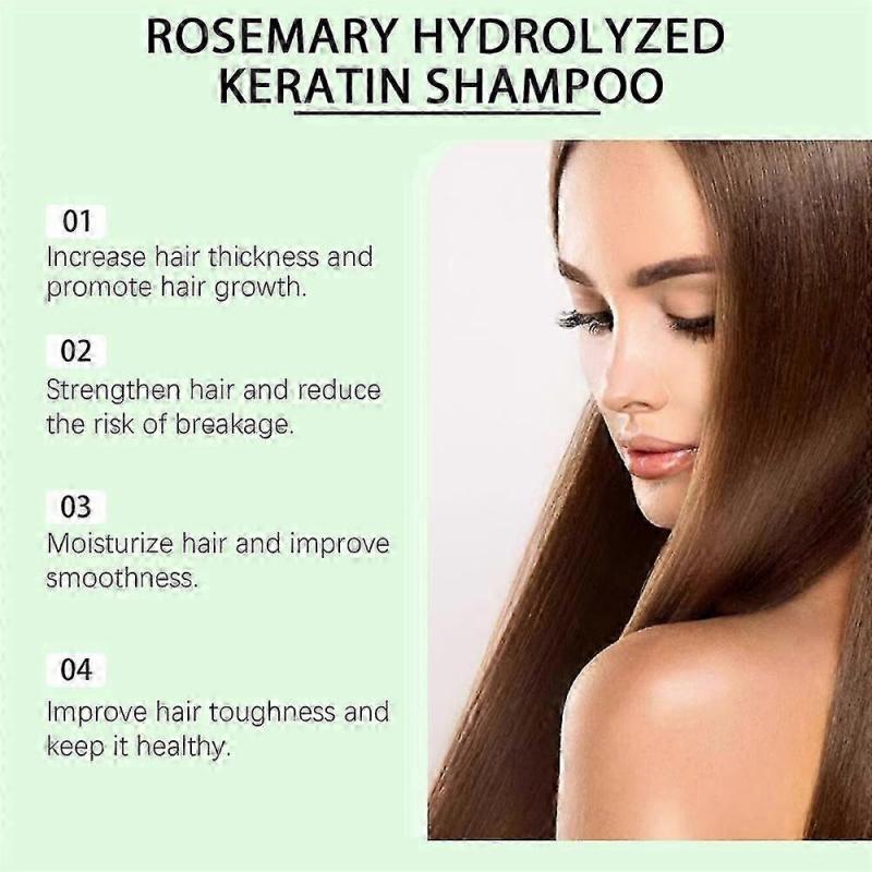 Tgideas Organic Rosemary Hair Growth Shampoo for Women & Men - Natural Thickening & Strengthening Shampoo with Hydrolyzed Keratin for Thinning Hair
