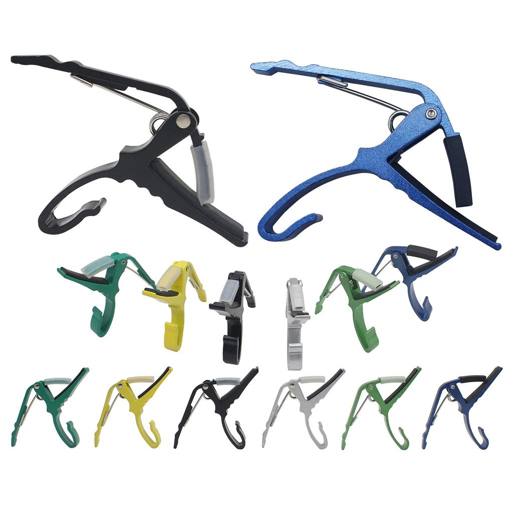 Guitar Capo Aluminum Alloy Quick Adjustment Duty Clamp Universal Folk Acoustic Electric Guitar Clip Squeeze Guitar Accessories