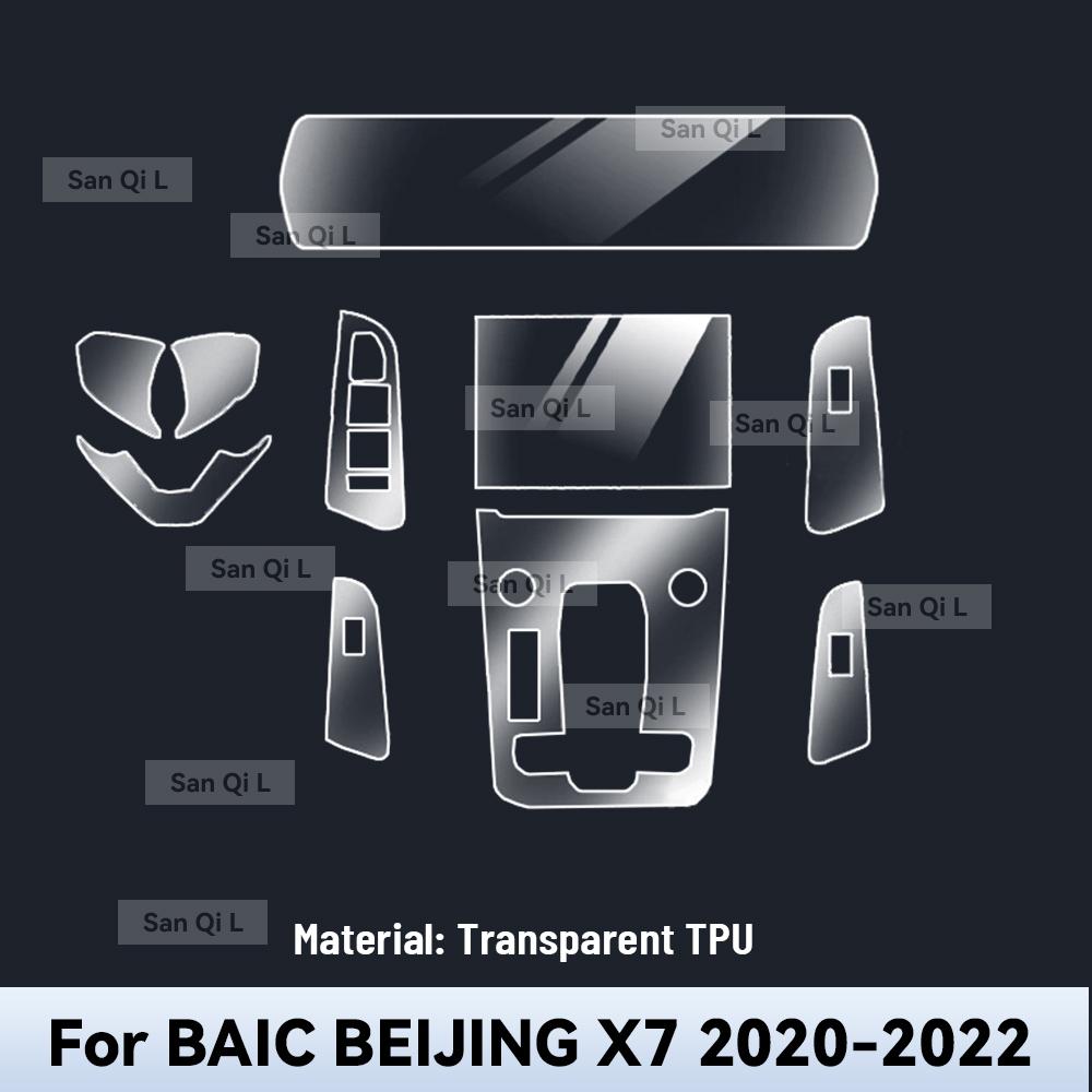 

Transparent TPU For BAIC BEIJING X7 - Car Center Console Media Dashboard Navigation Anti-scratch Protector Interior Film Right rudder driving