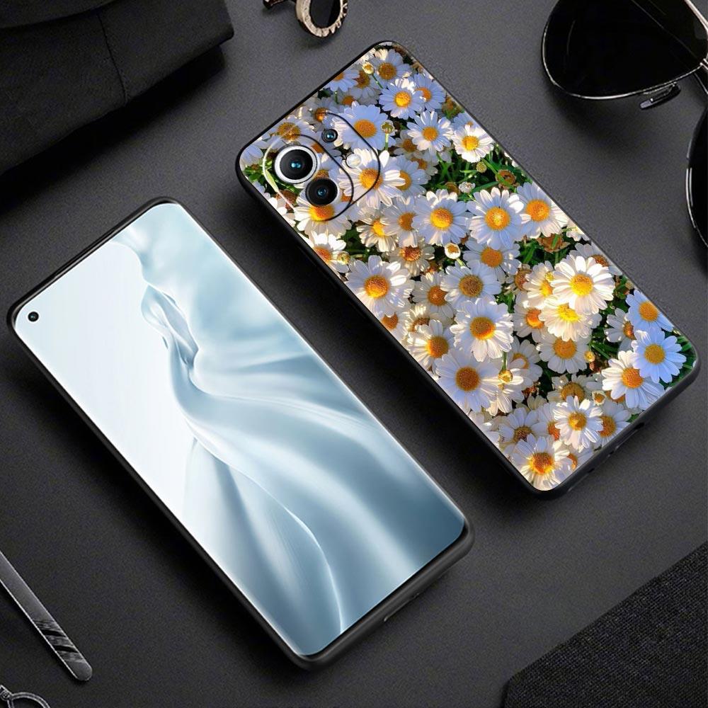 Phone Case For Xiaomi Mi 15 14 13 12 11 Lite 14T 13T 12T 11T Pro Poco X7 X6 X5 X3 Pro F6 F5 F4 Cover Soft Pale Little Flower