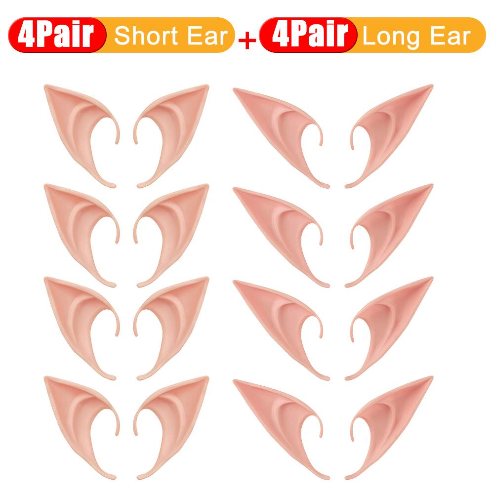 1-10 Paar Engel Elfenohren Halloween Cosplay Kostümzubehör Latexohren für Fee Cosplay Halloween Dekoration Foto Requisiten