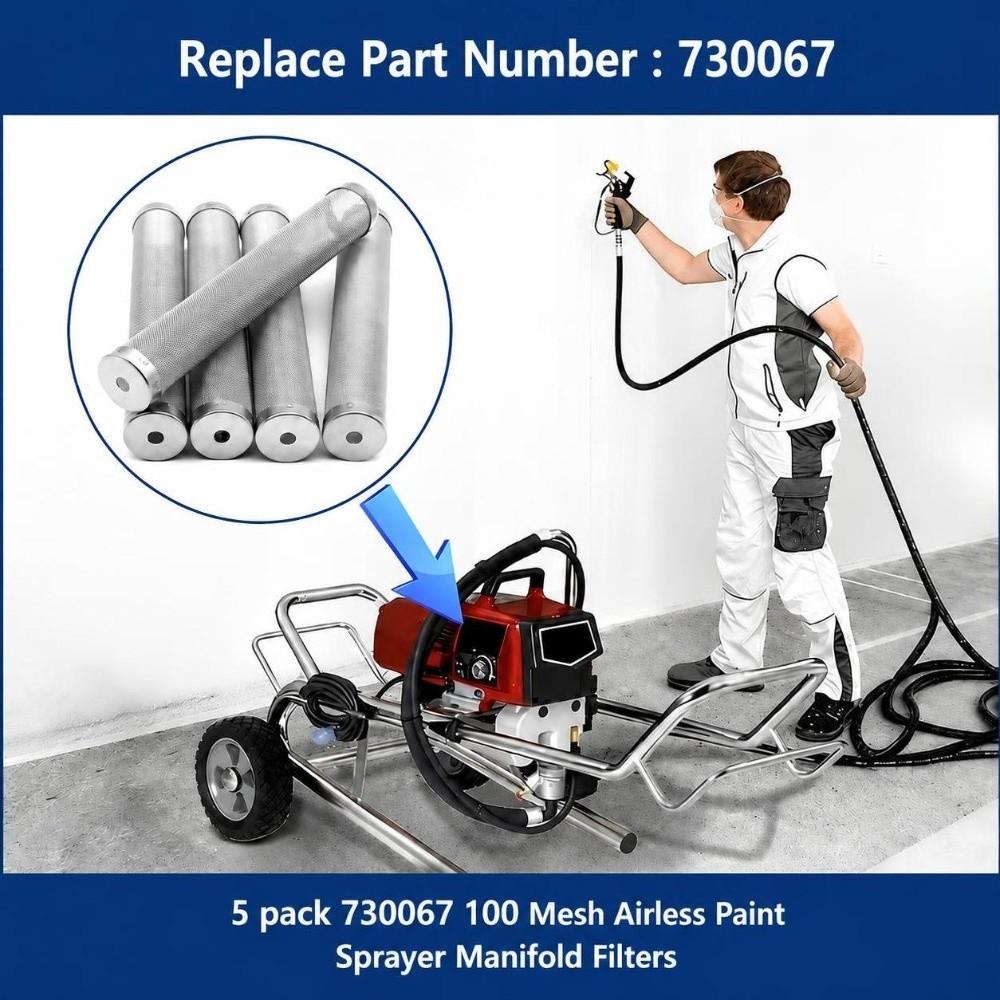 Stainless-Steel Airless Spray Pump Filter 730-067 Paint Sprayer Filter High Pressure Filter