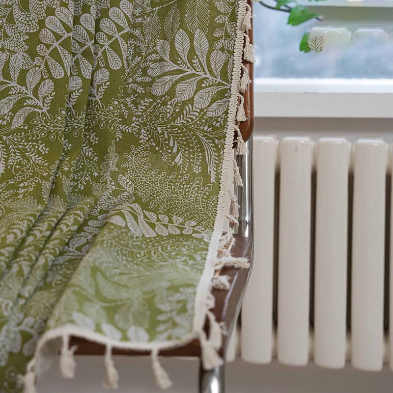 Retro Floral Semi-Blackout Rod Pocket Curtain