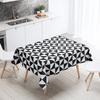 Tovaglia Geometrica Semplice Rettangolare Bianca e Nera Impermeabile Decorazione Tavolo Matrimonio Ristorante Cucina Casa