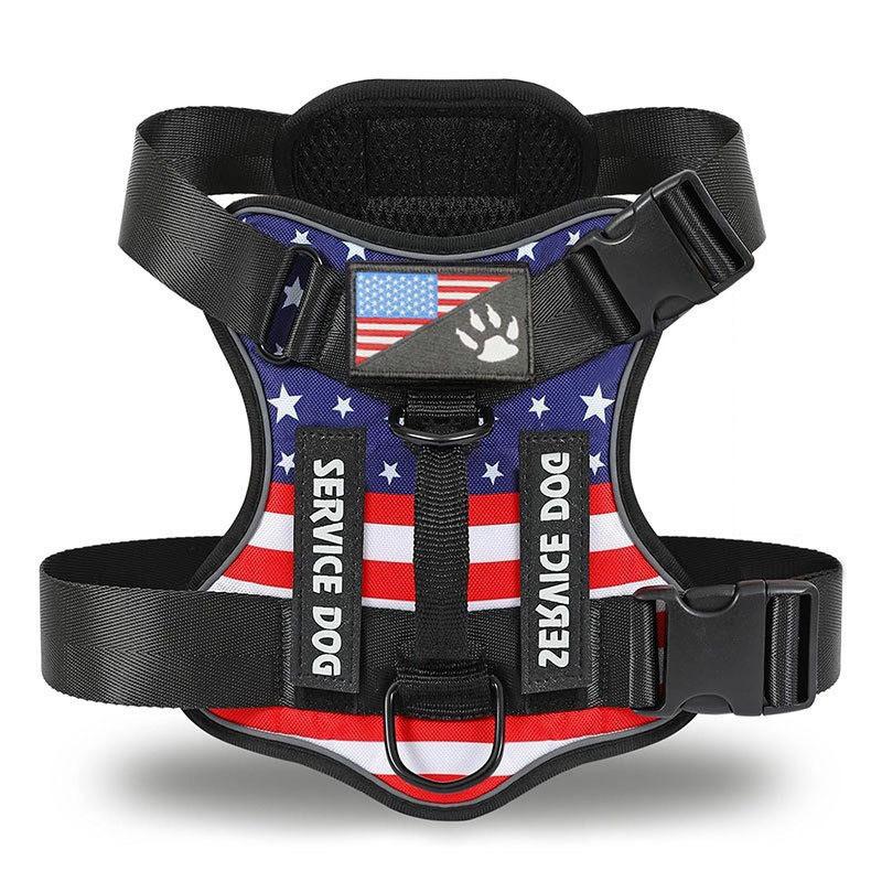 Dog Harness With Reflective Nylon Material And Adjustable Fit For Training And Walks