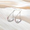 Dawapara Chakras Lotus Flower Dangle Earrings Stainless Steel Women Earrings Colorful Zircon Boho Yoga Spiritual Jewelry