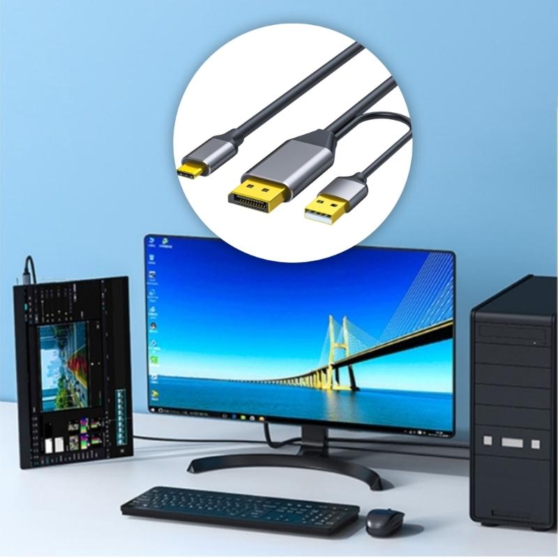 USB C To  Cable Type C Male To  Male 4K 60Hz Adapter Converters Converters For Laptop Monitor