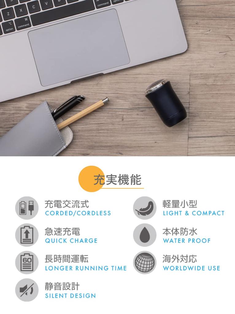 Hero Green Electric Shaver with Rotary Rechargeable AC USB Fast High Perfect for Business and Dark Navy [B+GEAR] Men's Blades, Powered, Waterproof,