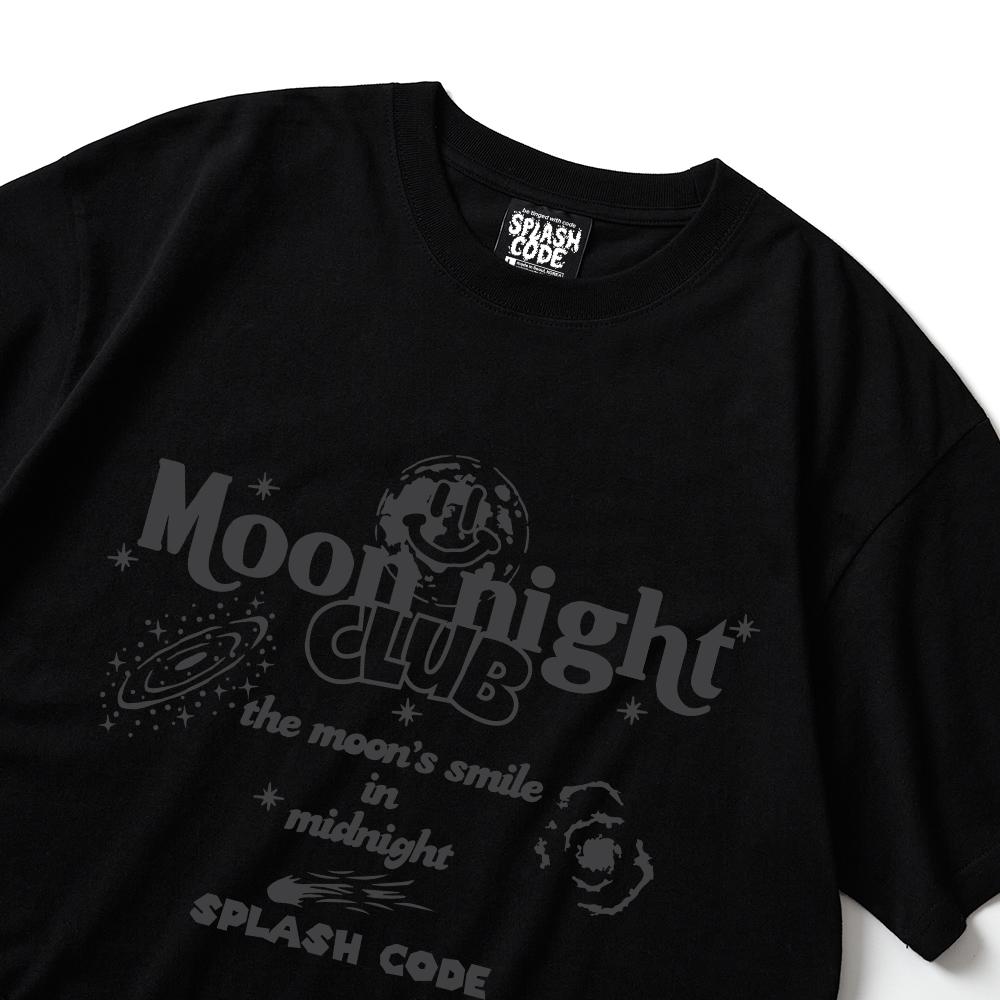 Seupeullaesikodeu Black Short Sleeve T-Shirt - Moon Night
