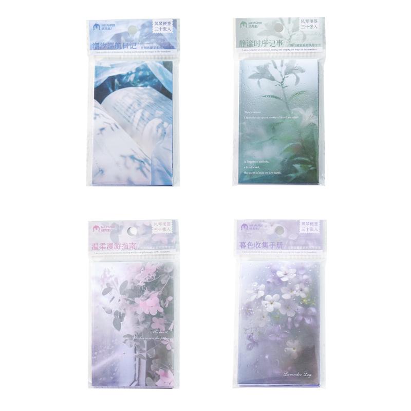30sheets Instant Collection Series Kawaii Ins Landscape Message Notes DIY Scrapbooking Materials Aesthetic Craft Paper