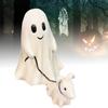 Handmade Ghost Walking Dog Statue Resin Craft Halloween Walking Dog Figurine  Boy/Girl