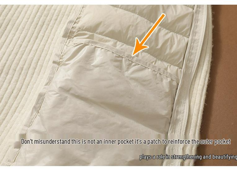 Damen Schlankmachende Leichte Daunenweste, Mittellange Sportjacke & Mütze für Herbst/Winter - Übergröße Verfügbar