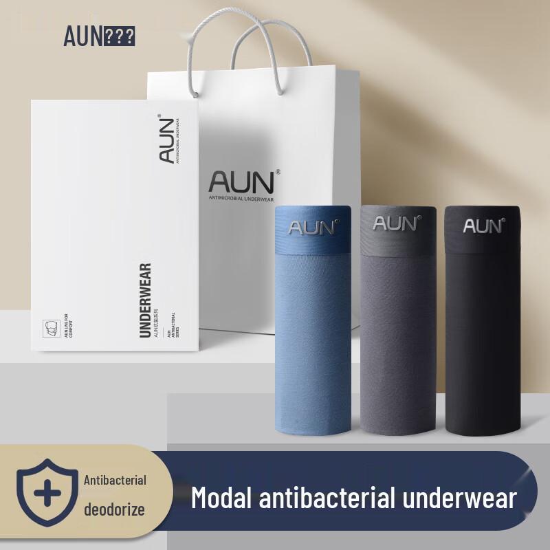 

AUN Men s Seamless Modal Boxer Briefs XL