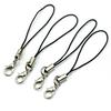 100 Pcs Black Cell Phone Lanyard Cords Strap Lariat Mobile Lobster Clasp