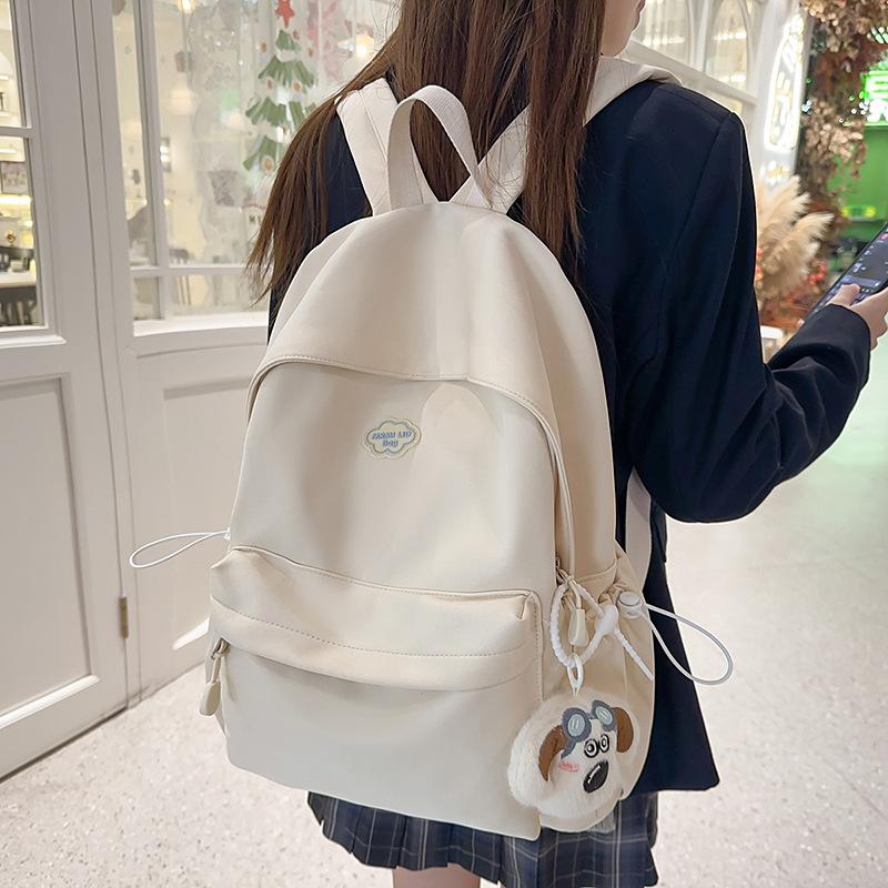 High Value Simple Schoolbag Female Cute Junior High School College Student Computer Backpack Lightweight Large Capacity High School Student Backpack