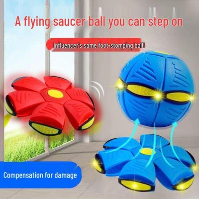 Stomp Ball: Kids' Foot-Stomp Deformable Flying Saucer Outdoor Rebound Toy Ball