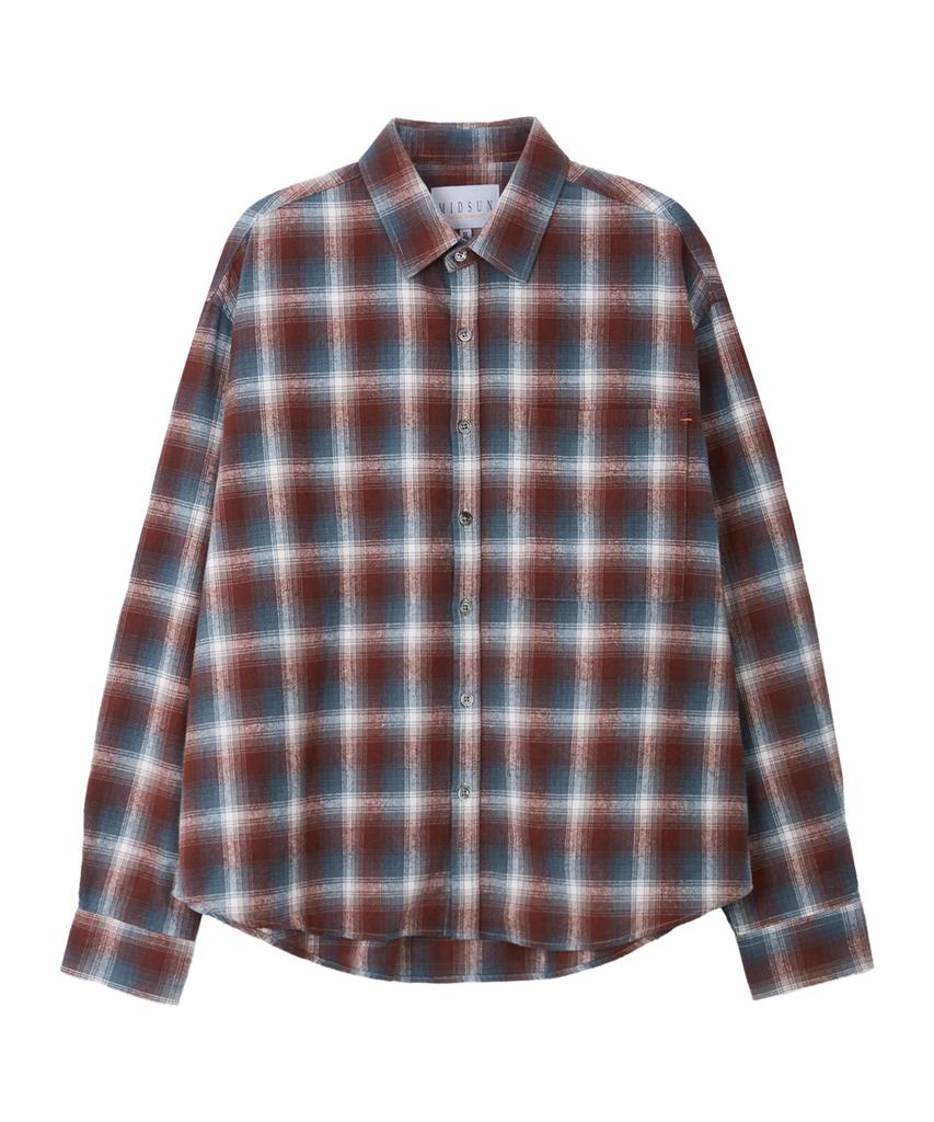 MIDSUN Sunset Check Shirt-Red