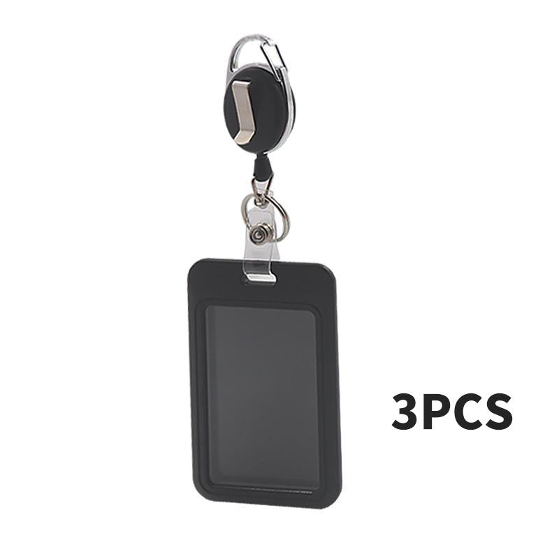 Office ID Card Holder - Extendable, Retractable Sliding Cover Card Holder - Access Card, Subway Card, Bus Card - Buckle Design