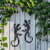 2 Stück Metallgecko Wandkunst Eisen Wandornament Neue Eidechsen Wandkunst Haus Garten