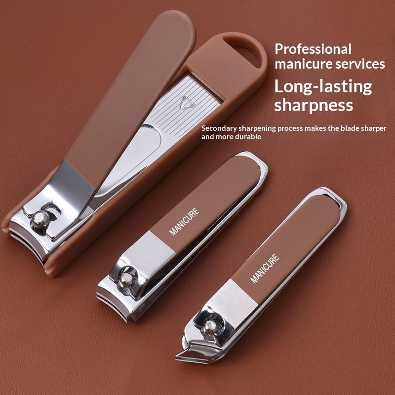 4/6Pcs Stainless Steel Anti-Splash Nail Clipper Set Slanted Nail Clippers Home Nail Clippers Set Manicure Tools
