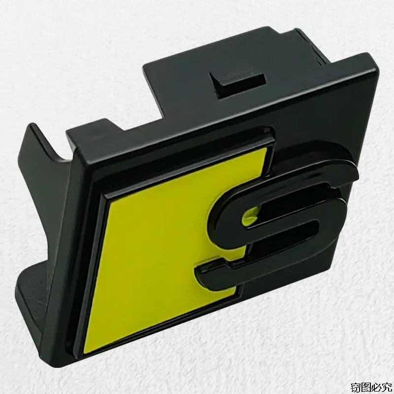 ABS Car Front Grille Emblem Styling for hot A6 A4 S5 S6 A3 S3 Q7 S4 S7 S8 Q5 Badge Sticker Decals Auto Retrofit Accessories