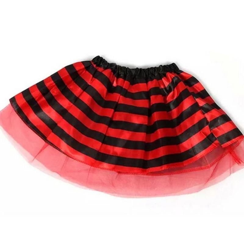 3/4Pcs Little Bee Children Performance Costume Yellow Red Dance Skirt Set Birthday Party Bee Elf Headwear Wings Wand Outfit