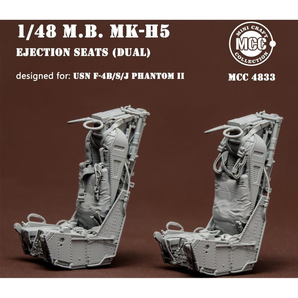 Mini Craft Collection 1/48 M.B MK-H5 Ejection Seats for US Navy F-4B/S/J (2-Pack) Scale Model Detail Up Parts MCC4833