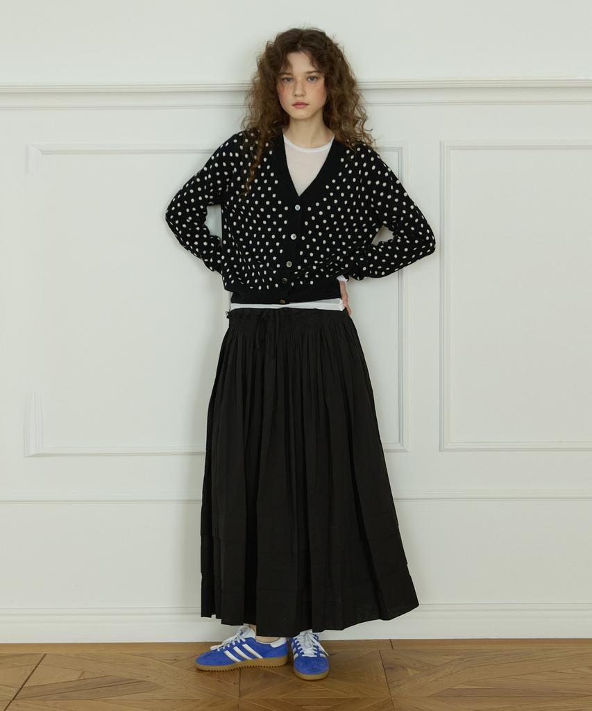 Opeundoeoseutyudio Tiered Maxi Skirt Black