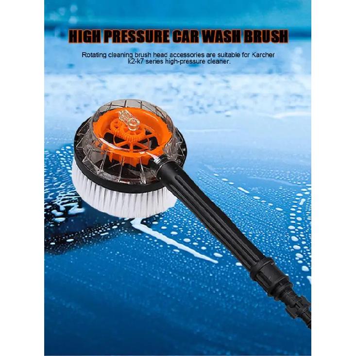 HOT SALE Car Wash Brush Auto Windshield Cleaning Machine High Pressure Rotated Soft Round Shape Brush With Water Hose Adapter