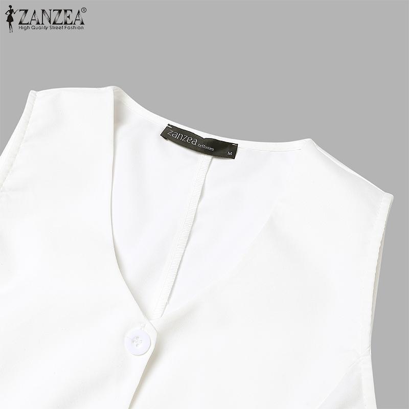 ZANZEA Conjuntos de dos piezas de verano para mujer, camisetas sin mangas y faldas