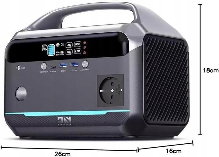 Stacja Zasilania 300W 268,8Wh Powerbank Magazyn Energii Camping 230 V