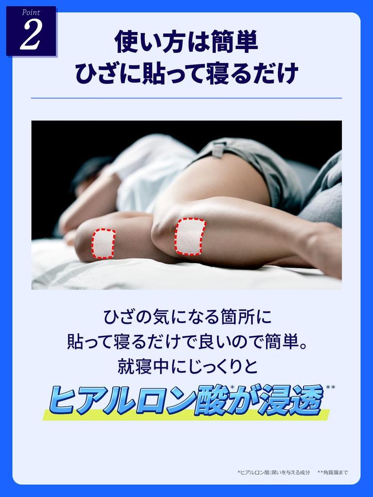 Hyaluronic Acid Knee Patch with Knee Hyaluronic Acid Penetrating Sheet by Kita no Kaiteki Kobo Support Low-Molecular-Weight "HyaloAid"