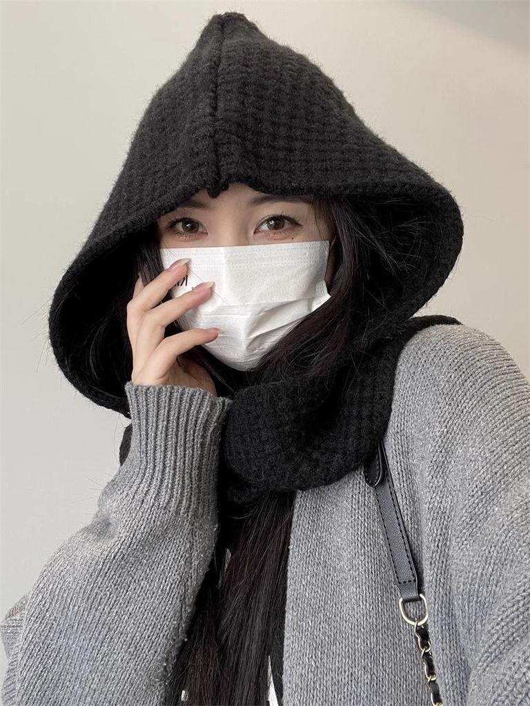 Wool Knitted Solid Color Scarf: Winter Warmth, Versatile Neck Warmer for Women, Couples, and Students