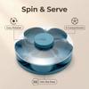 Multi-compartment Divided Serving Tray with Lid Spinning Compartment Platter  for Snacks