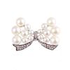 Cute Bow Pearl Brooch Corsage Flower Ornaments Female Wedding Exquisite Ethnic Style Hypoallergenic Affordable Luxury Enamel Brooch Long-Lasting Color