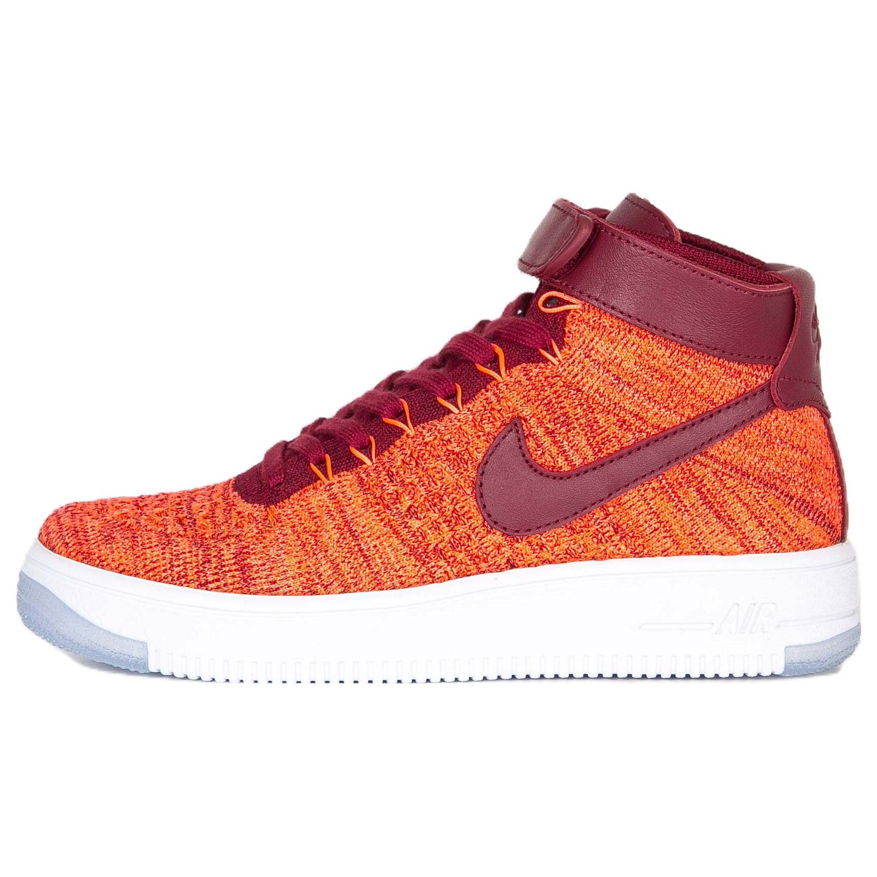 

Женские кроссовки Nike Air Force 1 Flyknit Total Crimson Orange Team-Red 818018-800