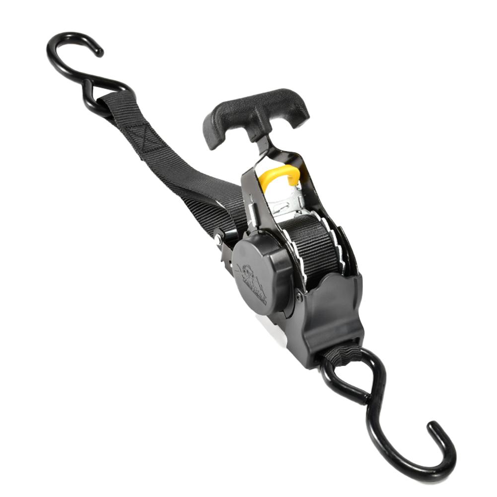 Retractable Belts with S Hook Motorcycles Ratchet Strap Heavy Duty Auto Retractable Ratchet Strap for Trailers Vehicles Boat