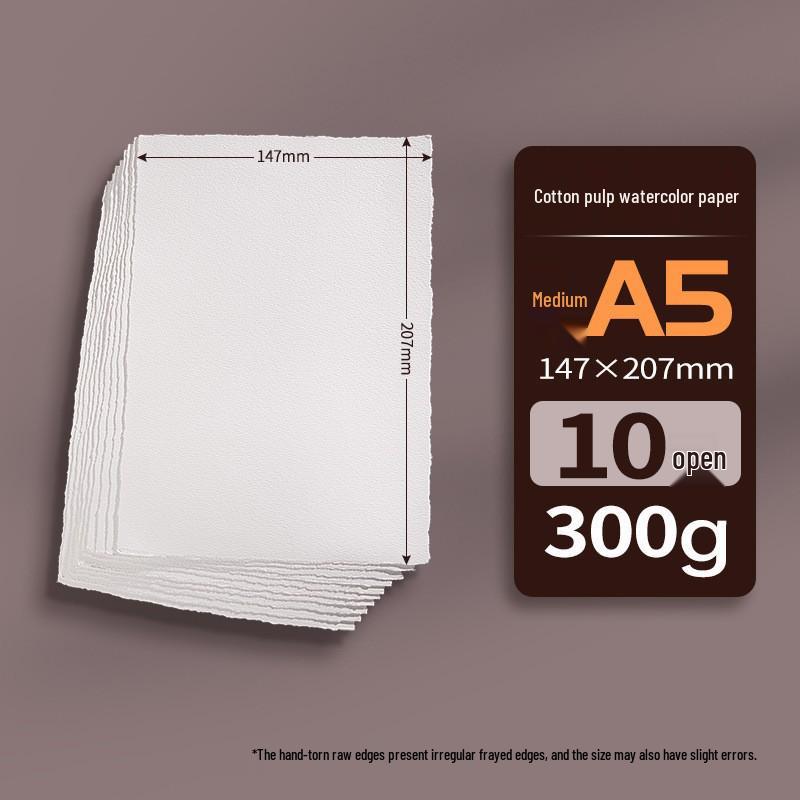 300g Watercolor Postcard Paper - Thick, Medium Rough Texture, Wood Pulp, Square, Blank Cardstock for Painting and Drawing