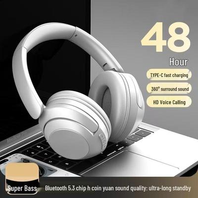 Wireless Bluetooth Over-Ear Headphones with Long Battery, Heavy Bass, and Foldable Design